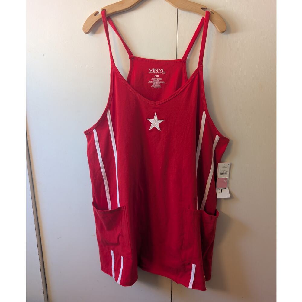 Vinyl Threads Red Spaghetti Strap Dress - Picture 2 of 12